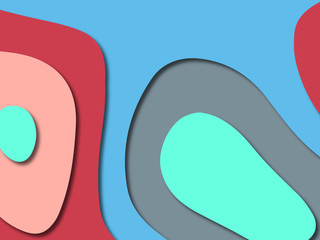 3D abstract paper art style, design layout for business presentations, flyers, posters, prints, decoration, cards, brochure cover.