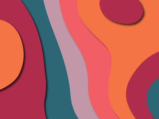 3D abstract paper art style, design layout for business presentations, flyers, posters, prints, decoration, cards, brochure cover.