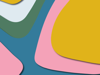 3D abstract paper art style, design layout for business presentations, flyers, posters, prints, decoration, cards, brochure cover.