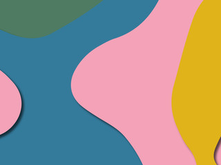 3D abstract paper art style, design layout for business presentations, flyers, posters, prints, decoration, cards, brochure cover.