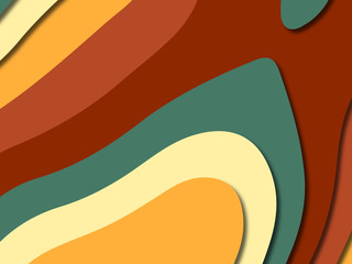 3D abstract paper art style, design layout for business presentations, flyers, posters, prints, decoration, cards, brochure cover.