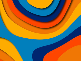 3D abstract paper art style, design layout for business presentations, flyers, posters, prints, decoration, cards, brochure cover.