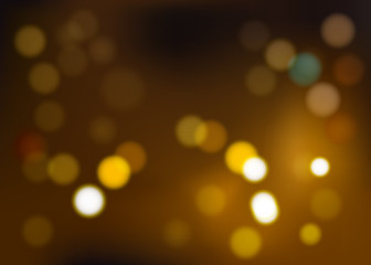 Illustration of different shades of yellow tones, bokeh. Vector abstract background, blurring focus.