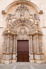 Fototapeta na wymiar PALMA DE MALLORCA, SPAIN - JANUARY 29, 2019: The baroque portal of church La iglesia de Monti-sion (1624 - 1683).