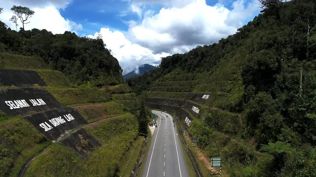 Aerial view Cameron Highland landmark. Border of the state of Perak and Pahang, Malaysia. Local and foreign tourists love to come here. - Powered by Adobe