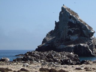 Cliff overlooking an island by the sea