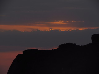 Sunset with rocks