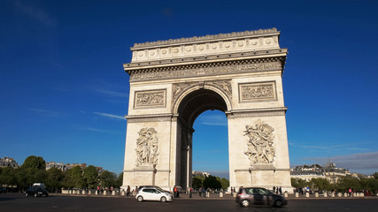 Fototapeta na wymiar close up view of the arc de triomphe de l'etoile, paris