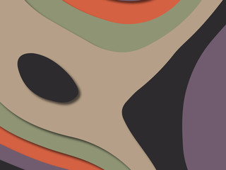 3D abstract paper art style, design layout for business presentations, flyers, posters, prints, decoration, cards, brochure cover.