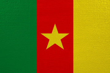 Cameroon flag on canvas