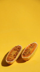 papaya on a plate
