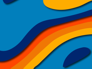 3D abstract paper art style, design layout for business presentations, flyers, posters, prints, decoration, cards, brochure cover.