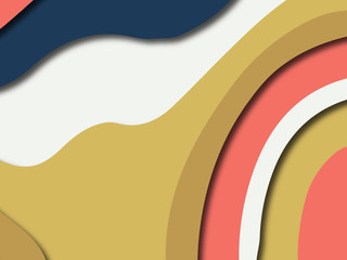 3D abstract paper art style, design layout for business presentations, flyers, posters, prints, decoration, cards, brochure cover.
