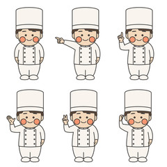 ポーズセット女性パティシエ