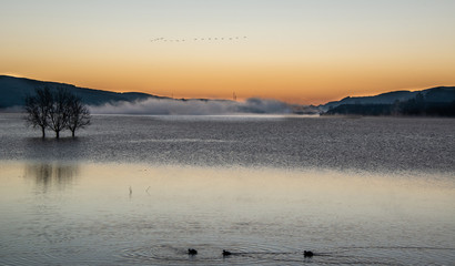 The morning of the lake