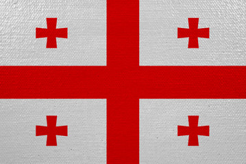 Georgia flag on canvas