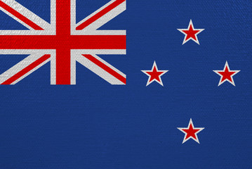 New Zealand flag on canvas
