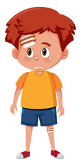 Obraz premium A boy injured character