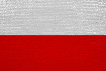 Poland flag on canvas