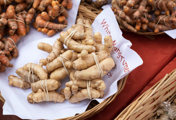 bunches of turmeric