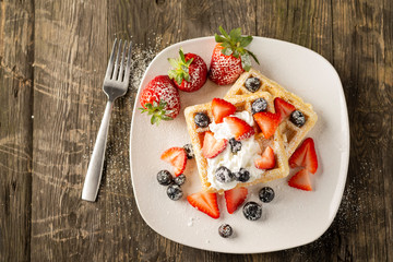 Belgian Waffle Breakfast
