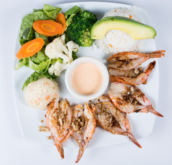 Camarones con ajo