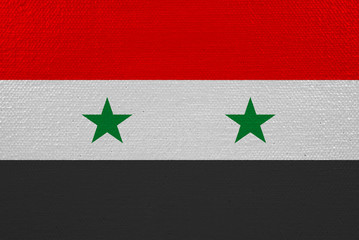 syria flag on canvas