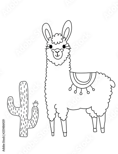 77 Cute Coloring Pages Llama  Latest HD