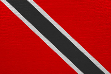Trinidad and Tobago flag on canvas