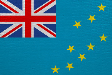 Tuvalu flag on canvas