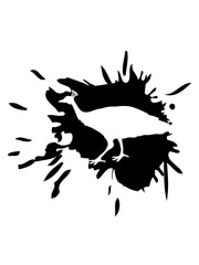 klecks tropfen graffiti farbe spritzer vogel silhouette umriss schatten pfau fasan federn groß männlich schön hübsch augen zoo wildtier comic cartoon clipart design