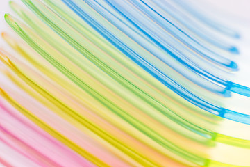 プラスチックのフォーク（拡大）