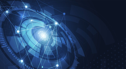 Internet connection, abstract sense of science and technology graphic design for banner, background, brochure, card. Vector illustration © royyimzy