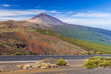 Stunning view of the Teide volcano. Las Ca&ntilde;adas del Teide. Tenerife. Canary Islands..Spain