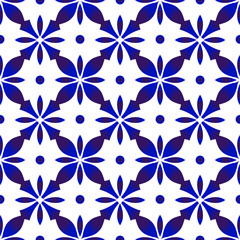 Fototapeta premium abstract floral blue pattern