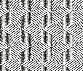 Abstract geometric pattern with stripes, lines. Seamless vector background. White and black ornament. Simple lattice graphic design