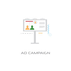 advertising billboard ad campaign concept marketing optimization white background