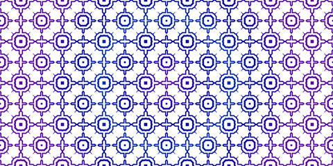Fototapeta premium Vector Seamless Pattern With Abstract Traditional Geometric Style. Repeating Sample Figure And Line. Paper For Scrapbook. Blue purple gradient