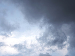 Fototapeta na wymiar Dramatic sky and grey clouds before raining.