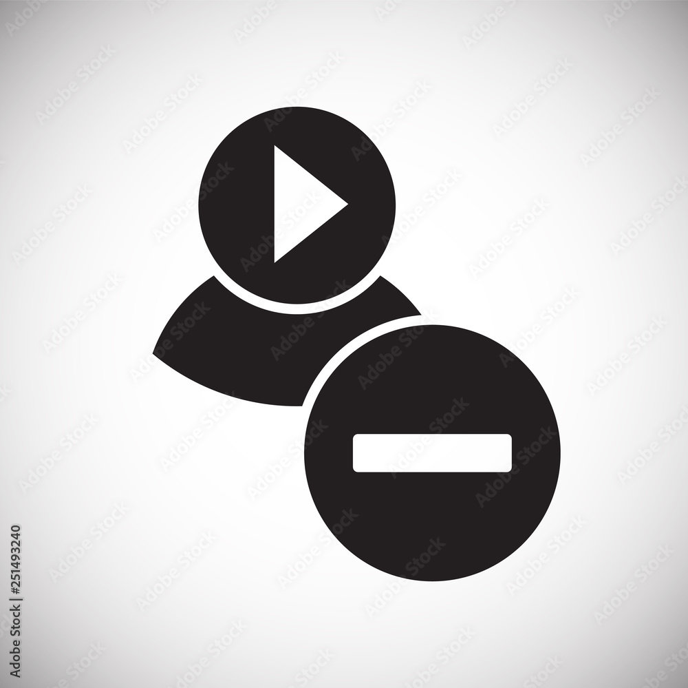 Poster video blogger community icon on white background for graphic and web design, modern simple vector si