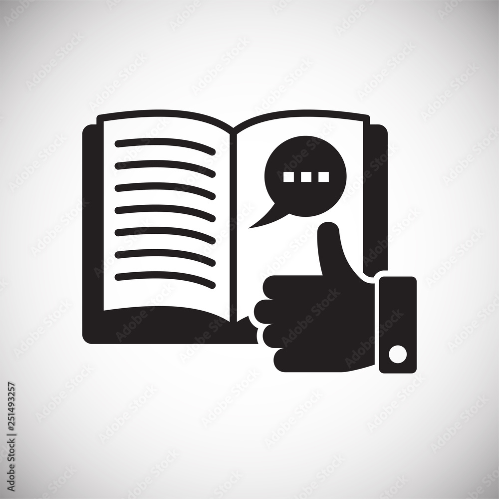 Poster video blog feedback icon on white background for graphic and web design, modern simple vector sign. 