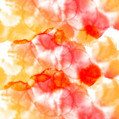 Abstract watercolor on white background.The color splashing in the paper.It is a hand drawn