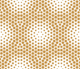 Abstract geometric pattern. Seamless vector background. White and gold halftone. Graphic modern pattern. Simple lattice graphic design