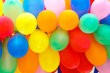 Fototapeta na wymiar Balloons showing splendid colors