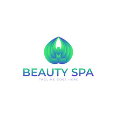 Obraz premium beauty yoga logo