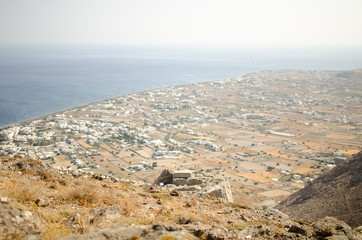 Santorini from the top of the mountain