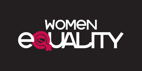 women's logo. women's equality logo in commemorating world women's day.