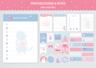 Set of animals and cute vector cards,bears,baby shower,printable,  tags,cards,templates,Notes, Stickers, Labels,Scrap booking, Congratulations, Invitations,Vector illustrations
