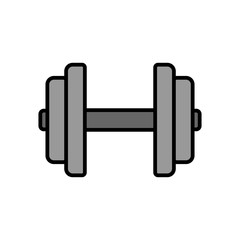 dumbbell icon. fitness equipment for hand muscle workout in the gym. simple vector graphic.