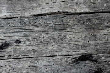 Naklejka premium Old black wooden for background.